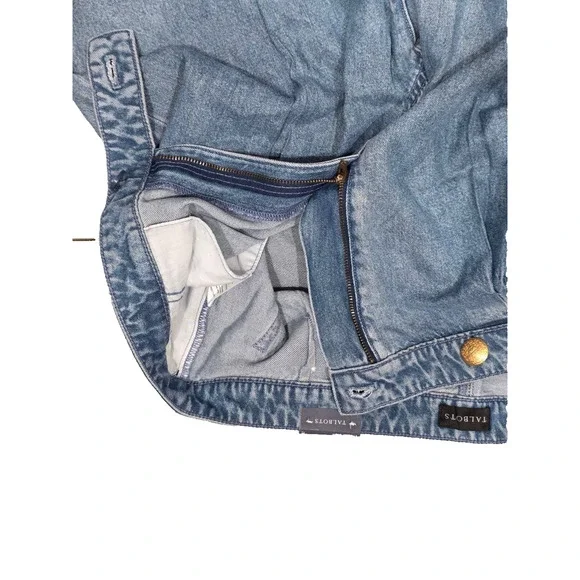 Talbots Wide Leg Trouser Jeans Y2K NWT Naomi Wash Sz 12 A004095 - Picture 11 of 12